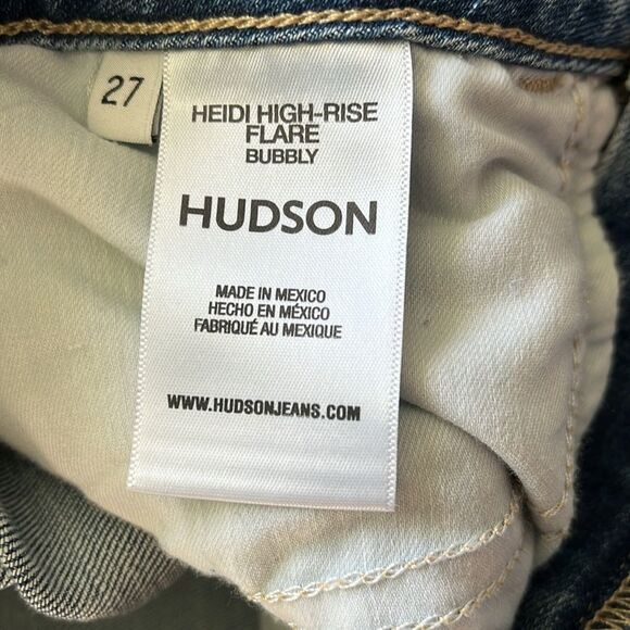 Hudson Heidi High-Rise Flare Bubbly Jeans Blue Size 27 - Picture 4 of 6